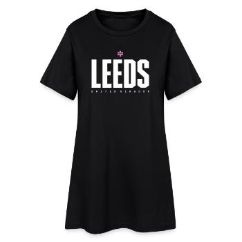 T-shirt graphique avec logo de Leeds City - Robe T-shirt Femme - noir - Devant