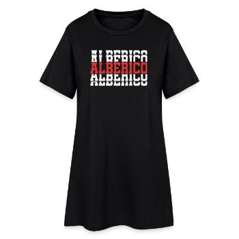Alberico t-shirt gift t-shirt stacked text - Women’s T-Shirt Dress - black - Front