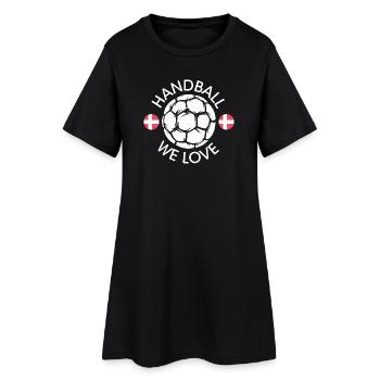 nous aimons le handball Danemark Sport Logo Icône de l’équipe - Robe T-shirt Femme - noir - Devant
