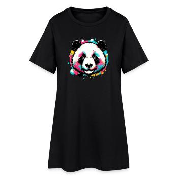 Panda - Women’s T-Shirt Dress - black - Front