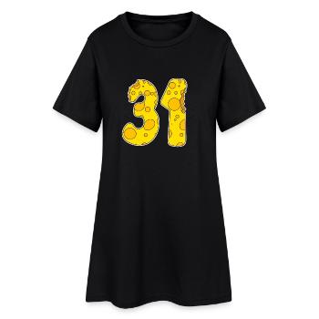 31 ans Lustig Käse - Robe T-shirt Femme - noir - Devant