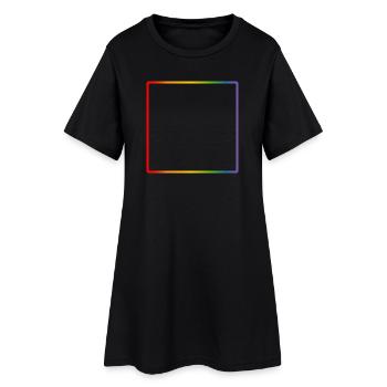 Regenbogen Rahmen LGBT DEMO - Frauen T-Shirt-Kleid - Schwarz - Vorne