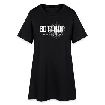 Koordinaten Bottrop - Frauen T-Shirt-Kleid - Schwarz - Vorne
