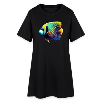 Poisson ange empereur - Robe T-shirt Femme - noir - Devant