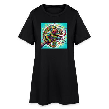 Chameleon - Women’s T-Shirt Dress - black - Front