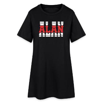 t-shirt Alan t-shirt gift idea stacked text - Women’s T-Shirt Dress - black - Front