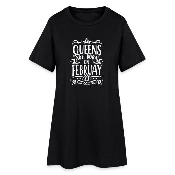 Anniversaire de la reine des jours bissextiles du 29 février - Robe T-shirt Femme - noir - Devant