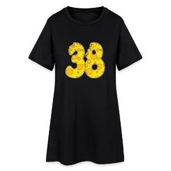 38 ans Lustig Käse - Robe T-shirt Femme - noir - Devant