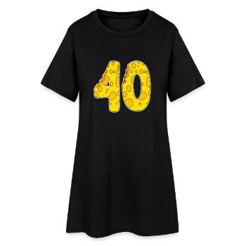 40 ans de fromage Lustig - Robe T-shirt Femme - noir - Devant