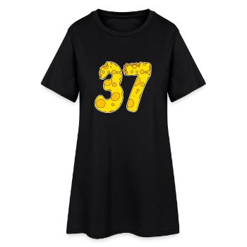 37 ans Lustig Käse - Robe T-shirt Femme - noir - Devant