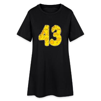 43 ans de Lustig Käse - Robe T-shirt Femme - noir - Devant