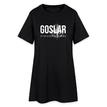 Koordinaten Goslar - Frauen T-Shirt-Kleid - Schwarz - Vorne