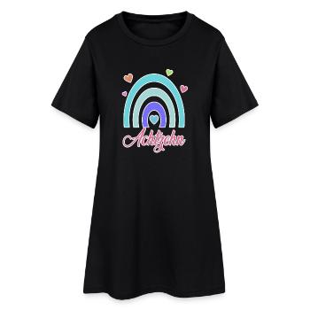18. Geburtstag Regenbogen Vintage Erwachsen - Frauen T-Shirt-Kleid - Schwarz - Vorne