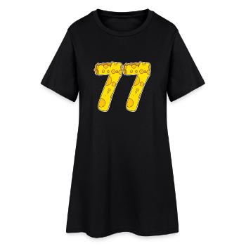 77 ans de Lustig Käse - Robe T-shirt Femme - noir - Devant