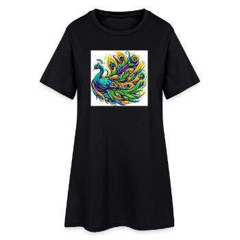 Paon - Robe T-shirt Femme - noir - Devant