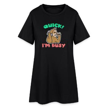 Relax Witzig Statement Ist Mir Egal Haltung - Frauen T-Shirt-Kleid - Schwarz - Vorne