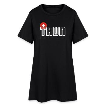 Thoune - Robe T-shirt Femme - noir - Devant