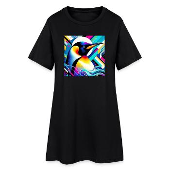 Pingouin - Robe T-shirt Femme - noir - Devant