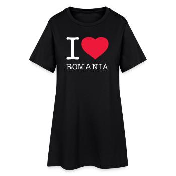 J’AIME LA ROUMANIE Rumänien - Robe T-shirt Femme - noir - Devant