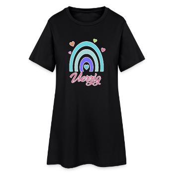 40. Geburtstag Regenbogen Vintage - Frauen T-Shirt-Kleid - Schwarz - Vorne