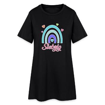 70. Geburtstag Regenbogen Vintage - Frauen T-Shirt-Kleid - Schwarz - Vorne