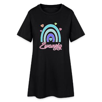 20. Geburtstag Regenbogen Vintage - Frauen T-Shirt-Kleid - Schwarz - Vorne