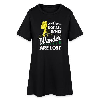 Tous ceux qui errent ne sont pas perdus - T-shirt de randonnée - Robe T-shirt Femme - noir - Devant
