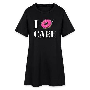 Les dictons drôles n’ont pas d’importance donut je m’en fiche attitude - Robe T-shirt Femme - noir - Devant