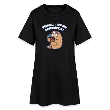Je m’en fous Déclaration Relax Attitude - Robe T-shirt Femme - noir - Devant