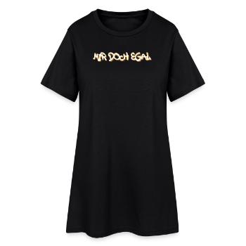 I don't care statement indifferent attitude chill - Women’s T-Shirt Dress - black - Front