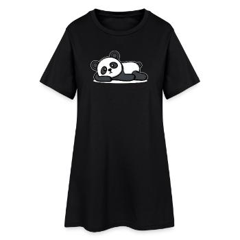 Relax Panda I don't care indifferent attitude - Women’s T-Shirt Dress - black - Front