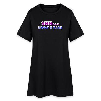La déclaration de détente n’a pas d’importance, je m’en fiche - Robe T-shirt Femme - noir - Devant