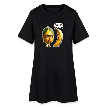 Citron vs Banane : Conflit dans le panier de fruits - Robe T-shirt Femme - noir - Devant