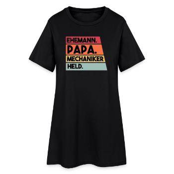 Ehemann Papa Mechaniker Held - Frauen T-Shirt-Kleid - Schwarz - Vorne