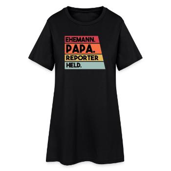 Ehemann Papa Reporter Held - Frauen T-Shirt-Kleid - Schwarz - Vorne