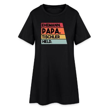 Ehemann Papa Beruf Tischler Held - Frauen T-Shirt-Kleid - Schwarz - Vorne