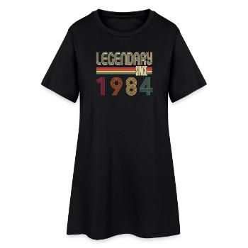 Vintage 1984 né Vintage rétro anniversaire - Robe T-shirt Femme - noir - Devant