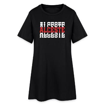 Alceste t-shirt gift idea stacked text - Women’s T-Shirt Dress - black - Front