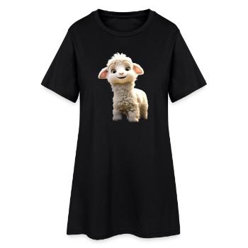 Schaf Lamm Mäh Schäfchen Schäfer Süße Schafe Schaf - Frauen T-Shirt-Kleid - Schwarz - Vorne