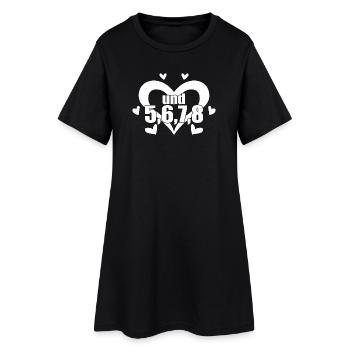 Tanzen Rhythmus Tanz Tänzer Tänzerin - Frauen T-Shirt-Kleid - Schwarz - Vorne