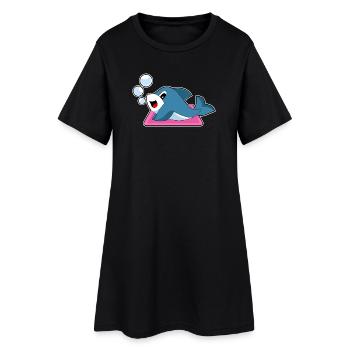 Dolphin Yoga Fitness Gymnastique - Robe T-shirt Femme - noir - Devant
