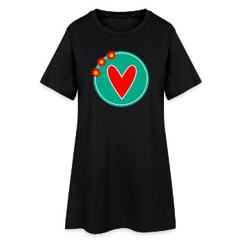 VALENTINSTAG. Junggesellinnenabschied. ICH LIEBE DICH. ICH LIEBE DICH. LIEBE - Frauen T-Shirt-Kleid - Schwarz - Vorne