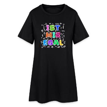 I don't care about relax statement indifferent attitude - Women’s T-Shirt Dress - black - Front