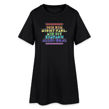 Je ne me soucie pas de la déclaration attitude chill - Robe T-shirt Femme - noir - Devant