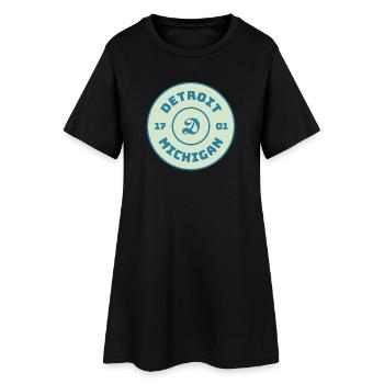 Detroit - Robe T-shirt Femme - noir - Devant