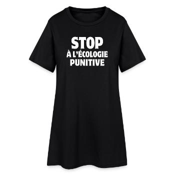 écologie, agriculteur, écologie punitive - Robe T-shirt Femme - noir - Devant