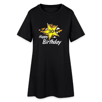 30.Anniversaire , Joyeux anniversaire 30 (25) - Robe T-shirt Femme - noir - Devant