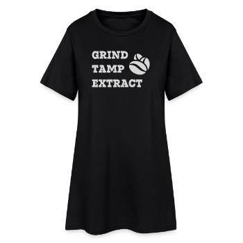 Café à extrait de tamp moulin - Robe T-shirt Femme - noir - Devant