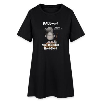 Schlechte Laune Nö Maulwurf Wortspiel - Frauen T-Shirt-Kleid - Schwarz - Vorne