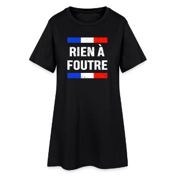 T SHIRT RIEN À FOUTRE_FRANCE - Robe T-shirt Femme - noir - Devant